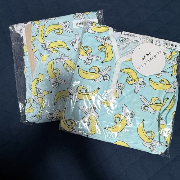 Little Sleepies Other - Little Sleepies Bananas Small Pajama Top and pants NWT